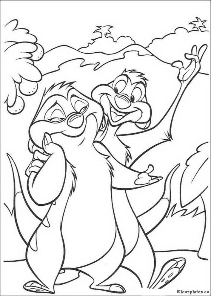 Lion king of de leeuwenkoning kleurplaten