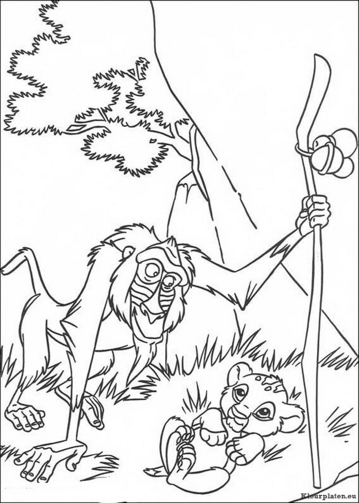 Lion king of de leeuwenkoning kleurplaat