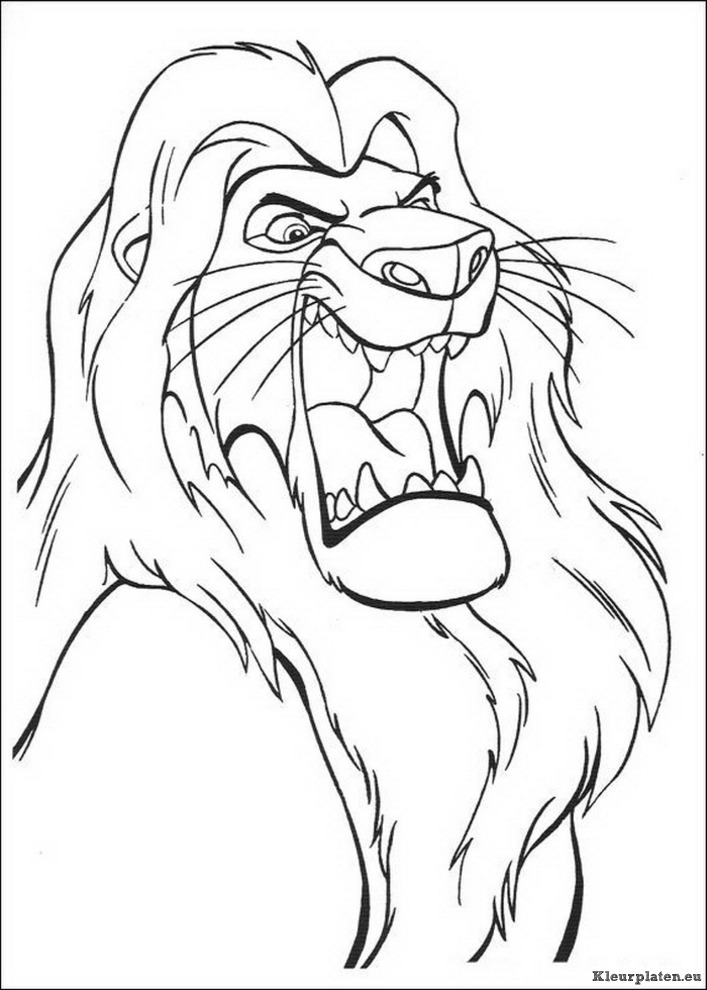 Lion king of de leeuwenkoning kleurplaten