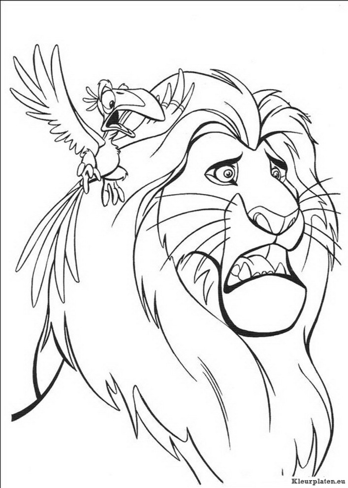 Lion king of de leeuwenkoning kleurplaten