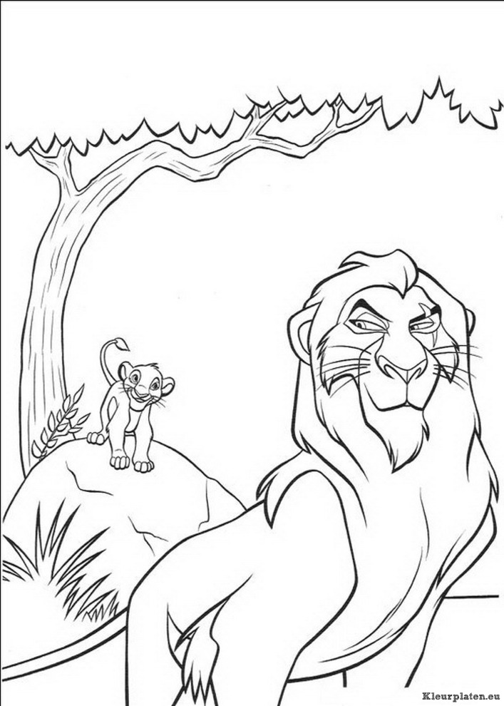 Lion king of de leeuwenkoning kleurplaten