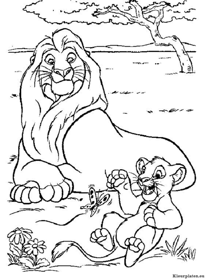 Lion king of de leeuwenkoning kleurplaten
