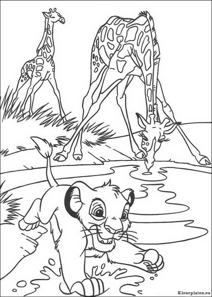 Lion king of de leeuwenkoning kleurplaten