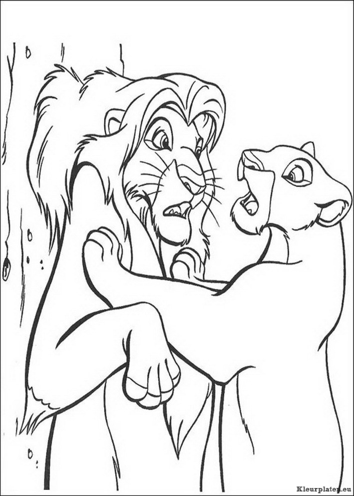 Lion king of de leeuwenkoning kleurplaat