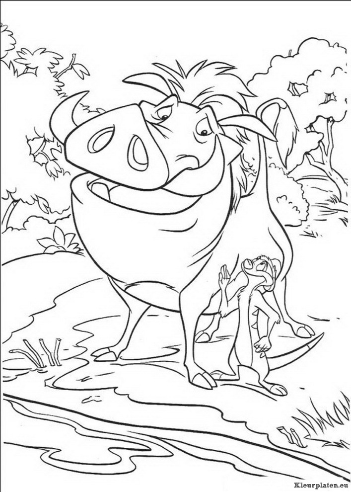 Lion king of de leeuwenkoning kleurplaten