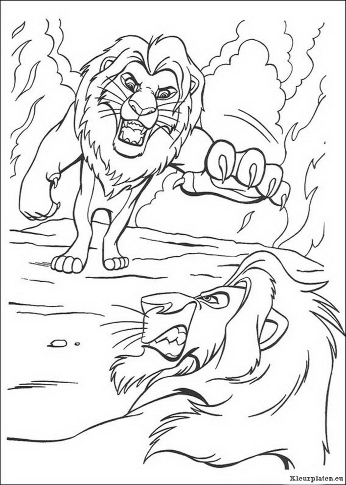 Lion king of de leeuwenkoning kleurplaten