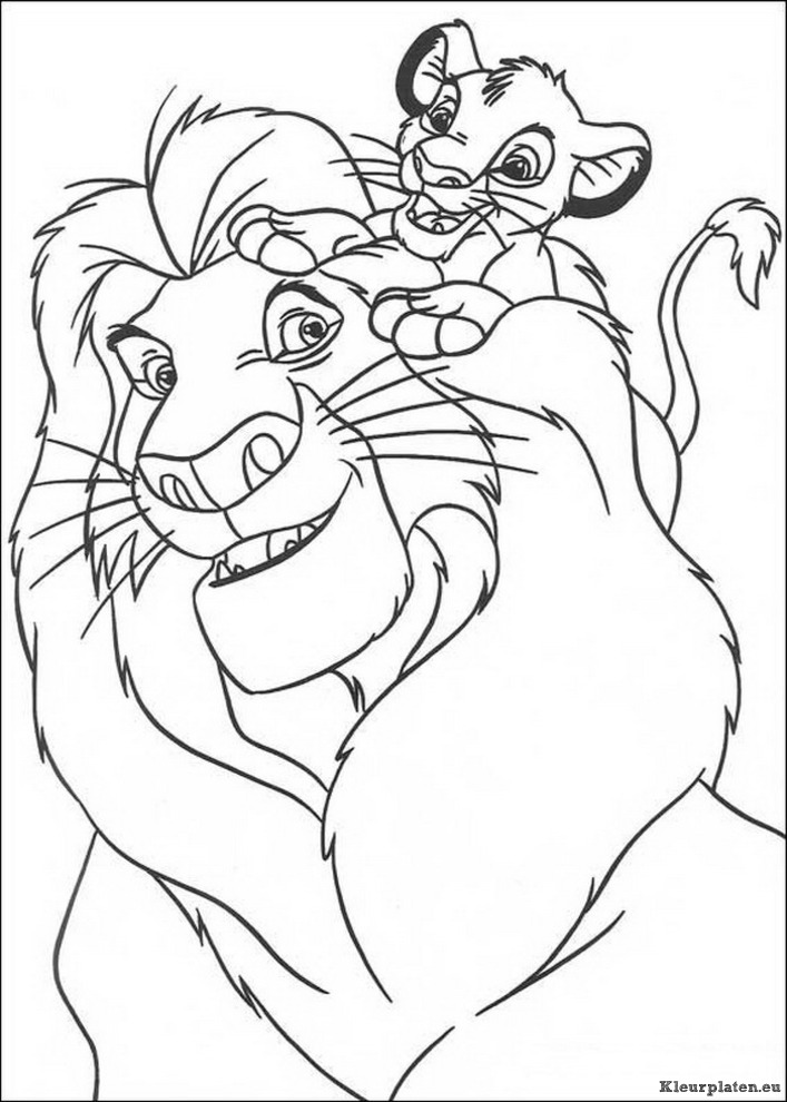 Lion king of de leeuwenkoning kleurplaten