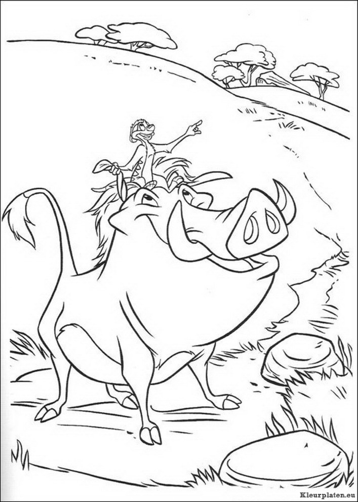 Lion king of de leeuwenkoning kleurplaten