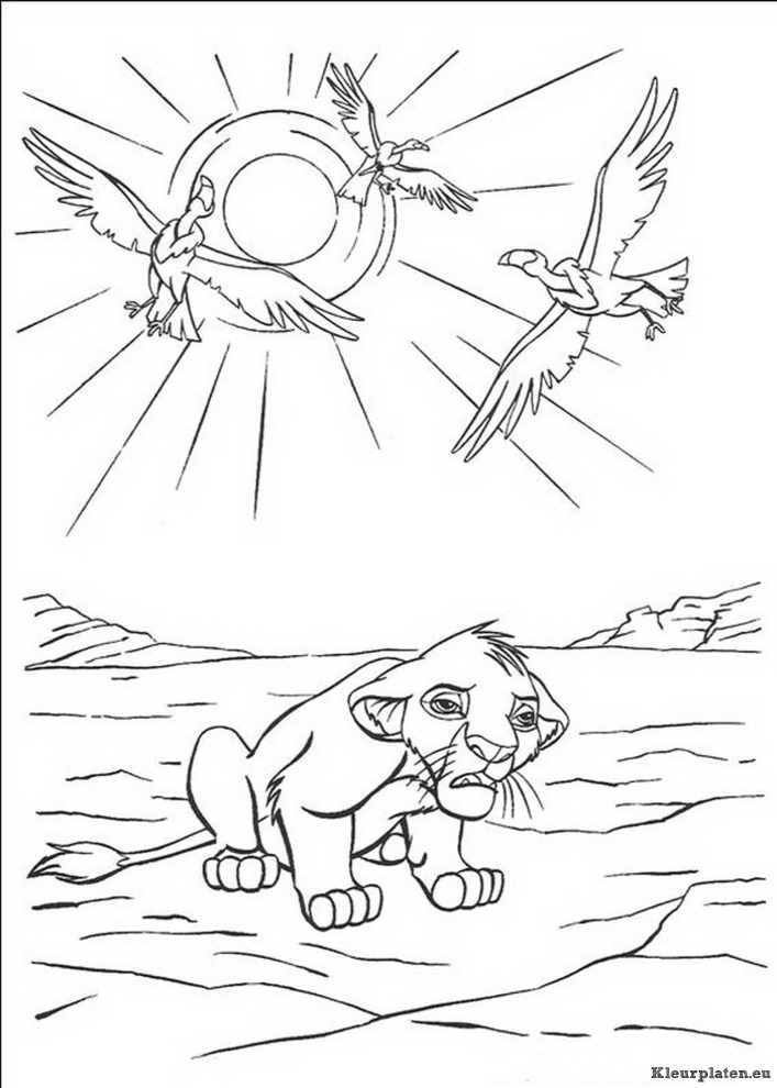 Lion king of de leeuwenkoning kleurplaten