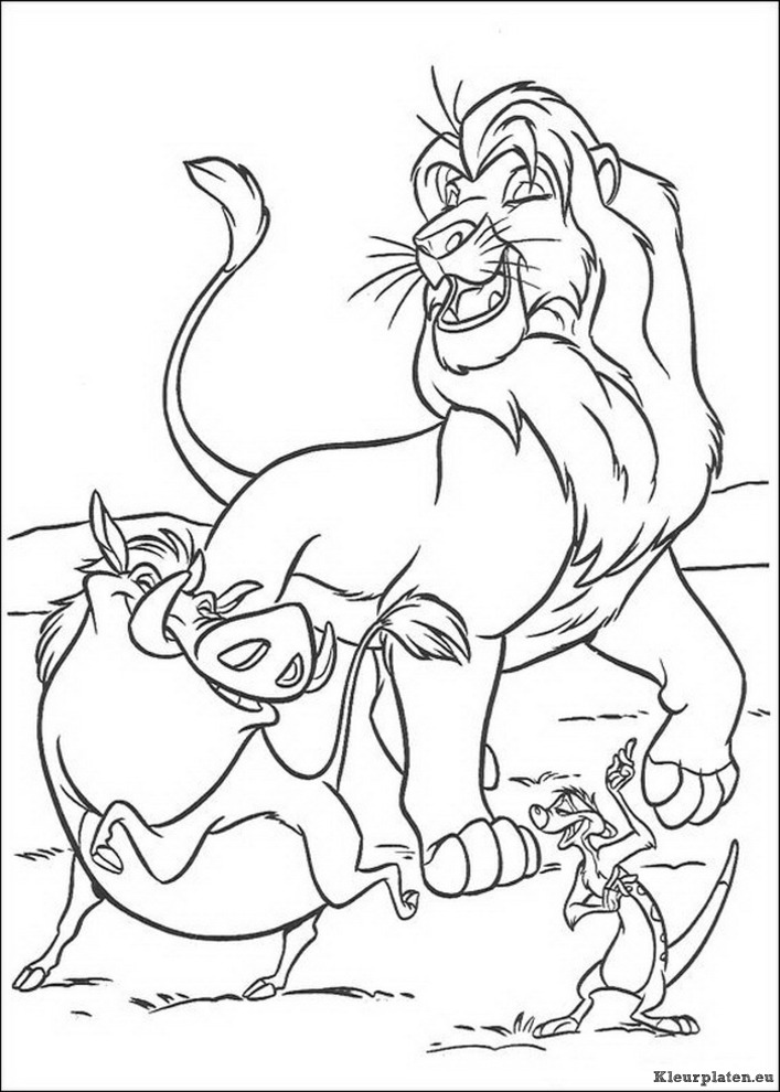 Lion king of de leeuwenkoning kleurplaten