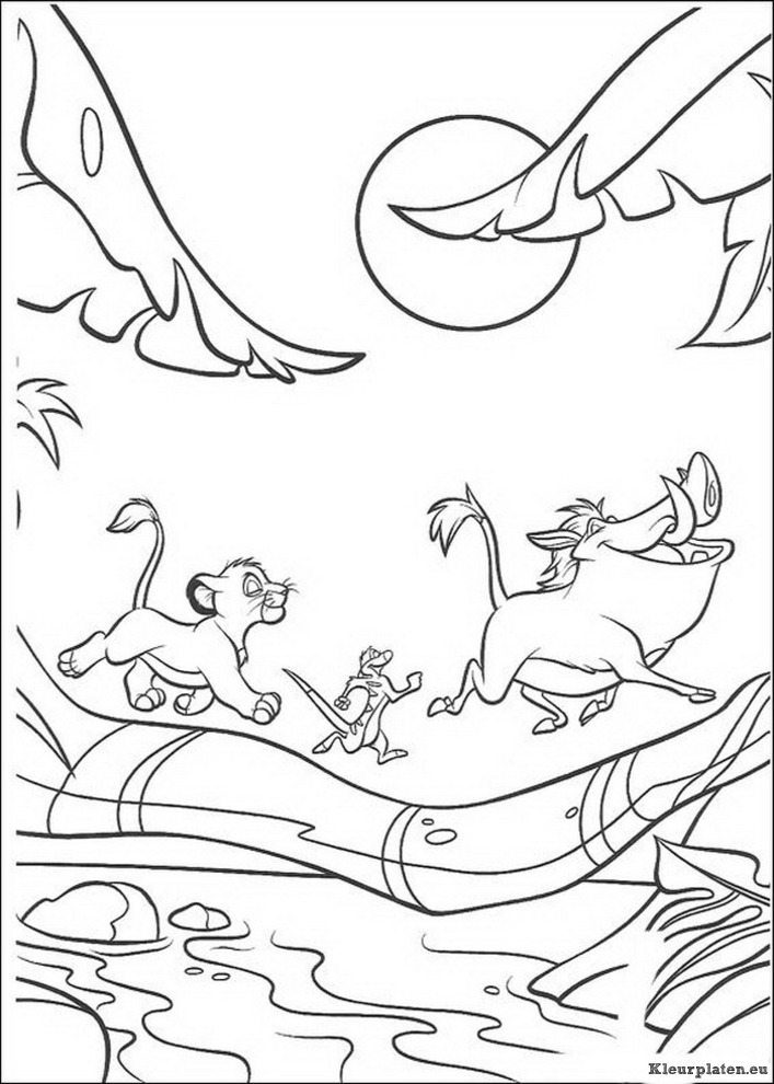 Lion king of de leeuwenkoning kleurplaten