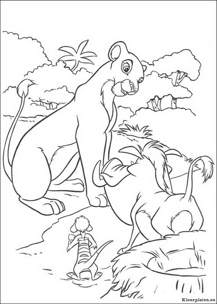Lion king of de leeuwenkoning kleurplaten