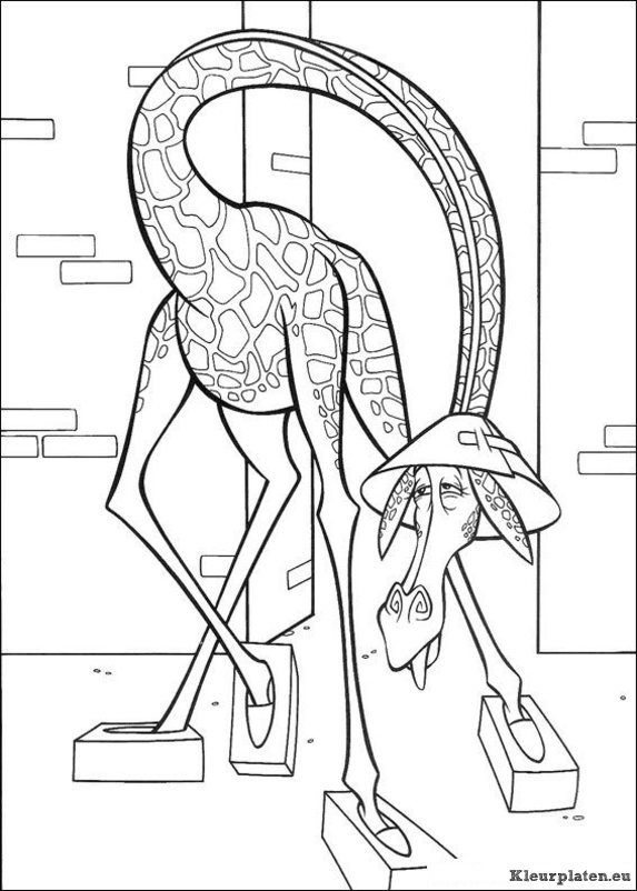 Madagascar kleurplaten