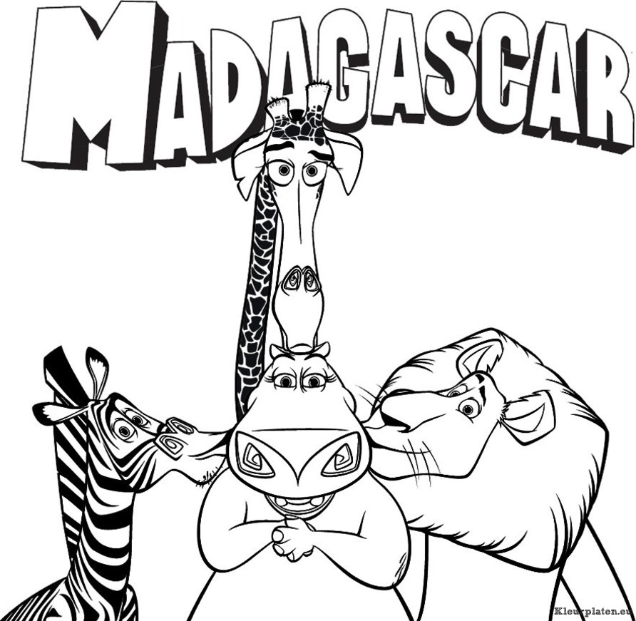 Madagascar kleurplaat