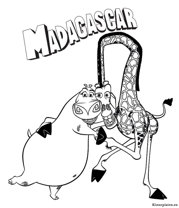 Madagascar kleurplaat