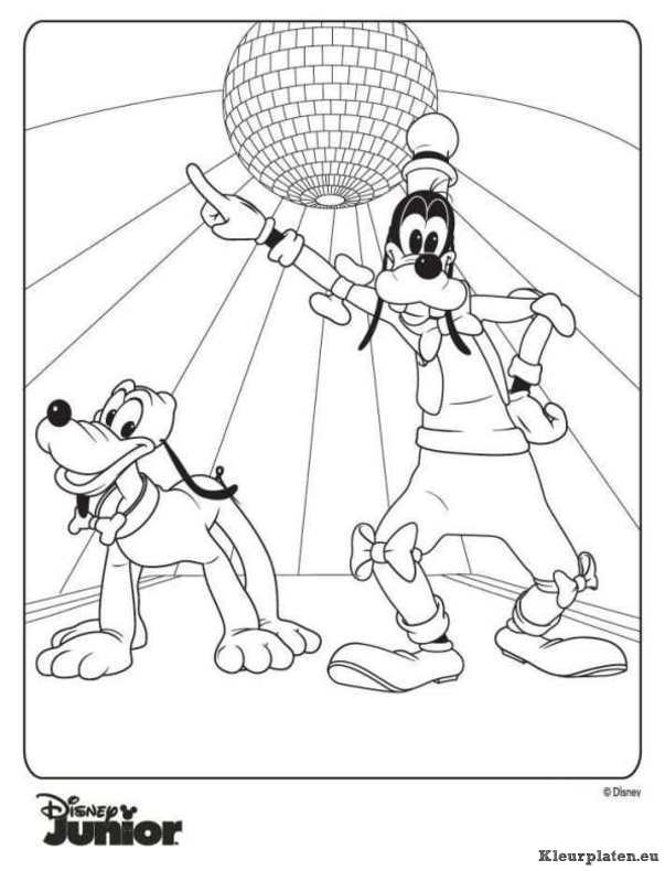 Mickey mouse clubhuis kleurplaat