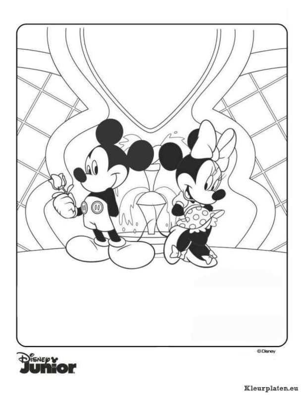 Mickey mouse clubhuis kleurplaat