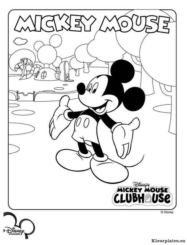 Mickey mouse clubhuis kleurplaten