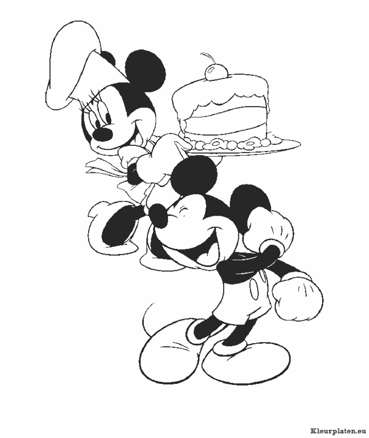 Mickey mouse kleurplaten