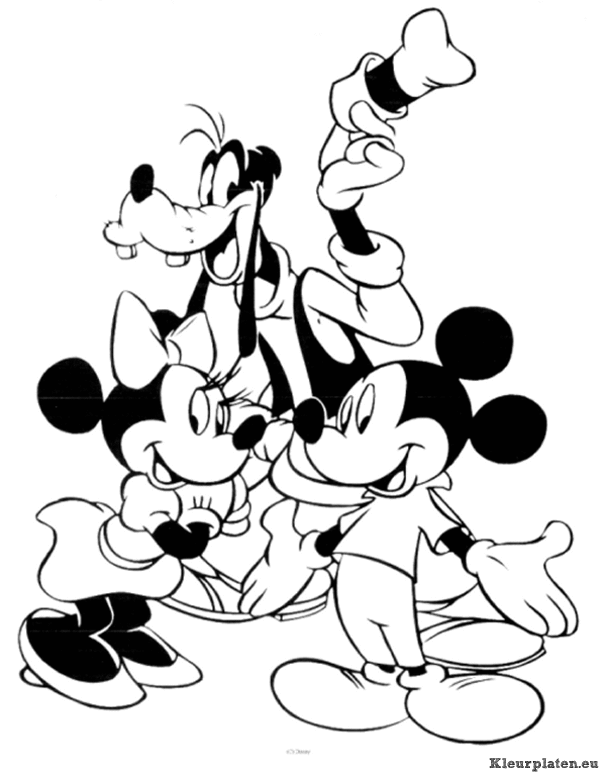Mickey mouse kleurplaten