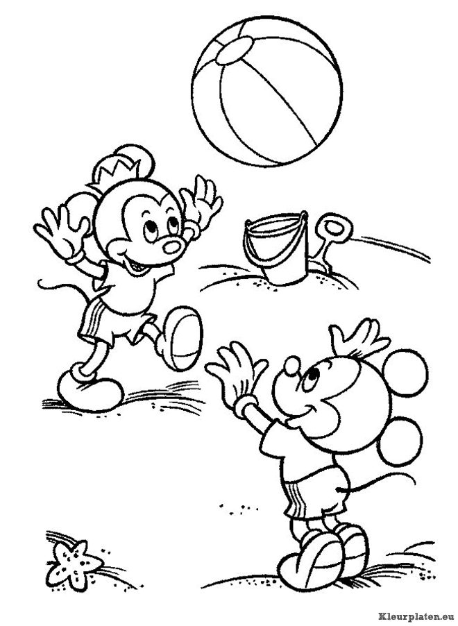 Mickey mouse kleurplaten