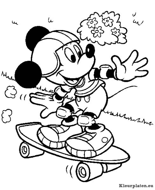 Mickey mouse kleurplaten