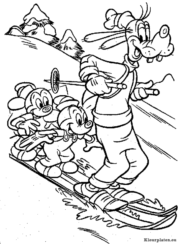 Mickey mouse kleurplaten