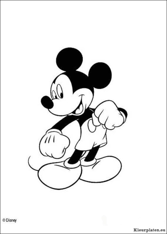 Mickey mouse kleurplaat