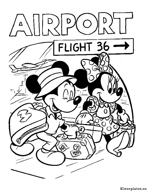 Mickey mouse kleurplaten