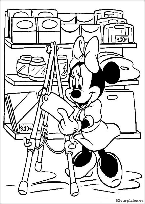 Minnie mouse kleurplaat