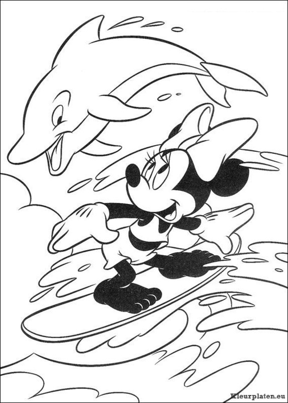 Minnie mouse kleurplaten