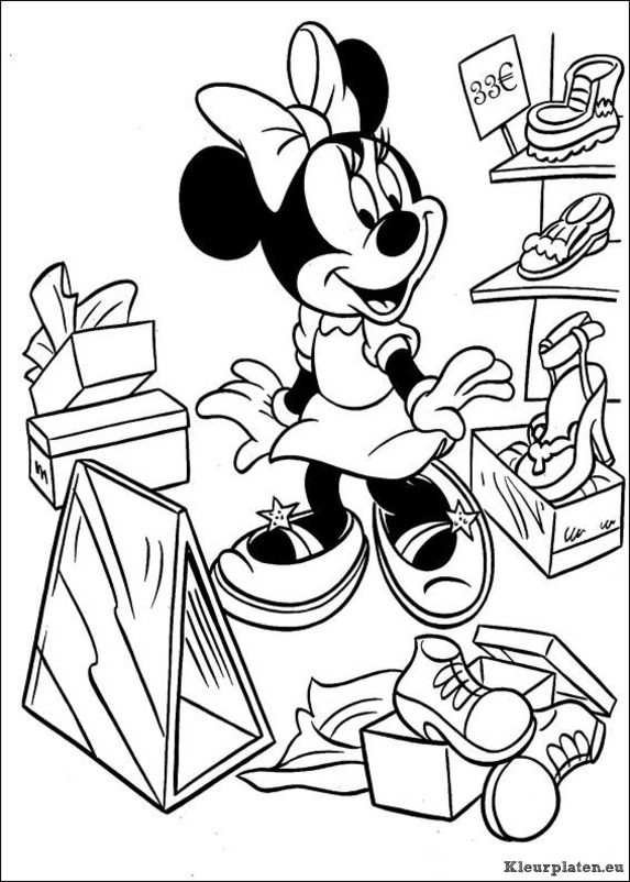 Minnie mouse kleurplaten