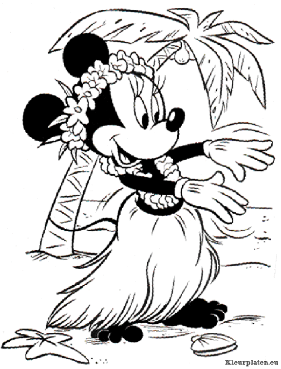 Minnie mouse kleurplaten