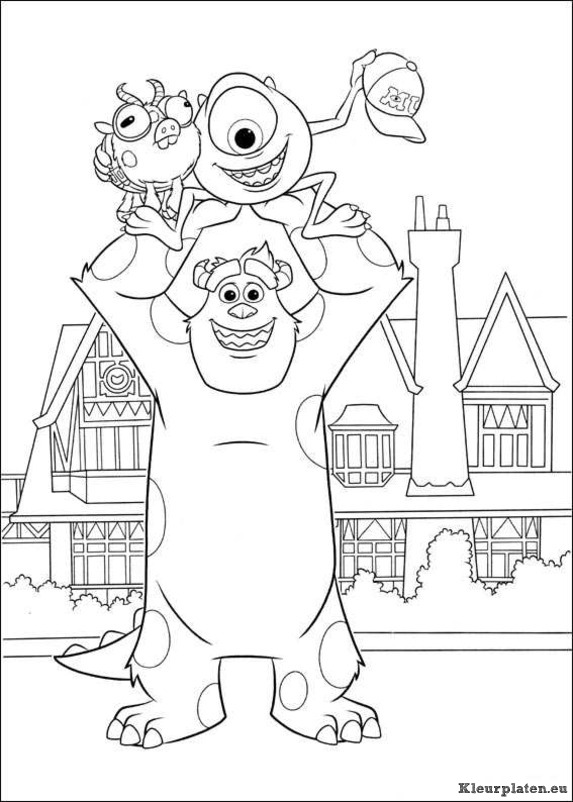Monsters university kleurplaten