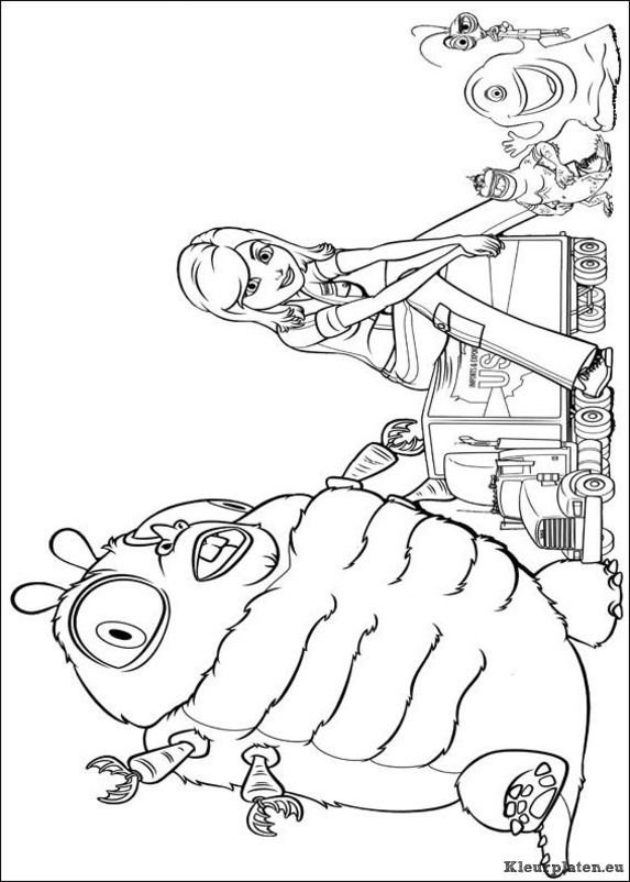 Monsters vs aliens kleurplaten