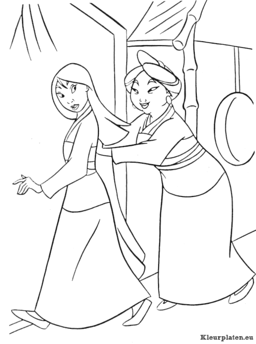 Mulan kleurplaten