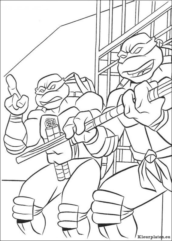 Ninja turtles kleurplaten