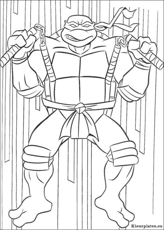 Ninja turtles kleurplaten
