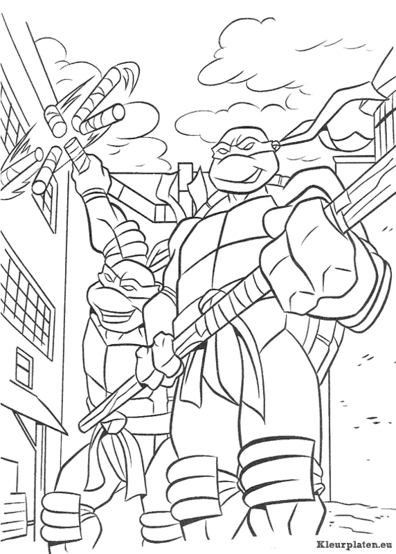 Ninja turtles kleurplaten