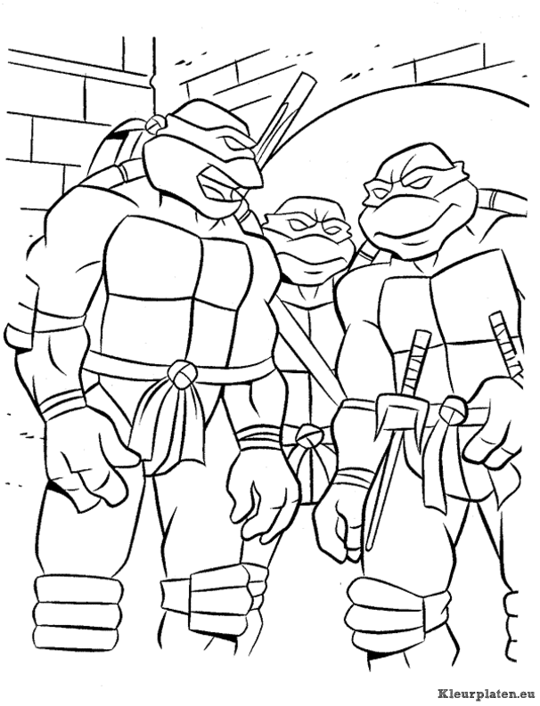 Ninja turtles kleurplaat