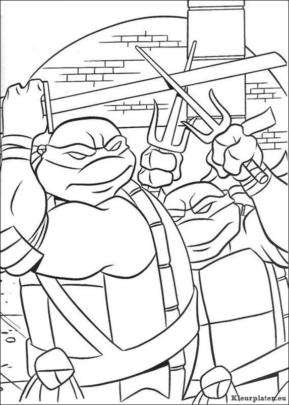 Ninja turtles kleurplaat