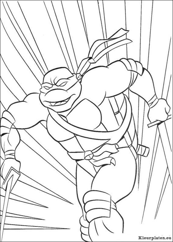 Ninja turtles kleurplaat