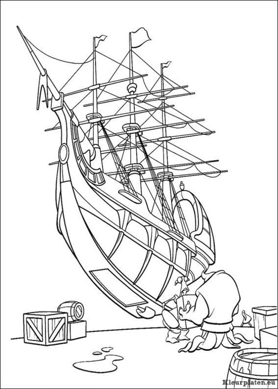 Piratenplaneet kleurplaat