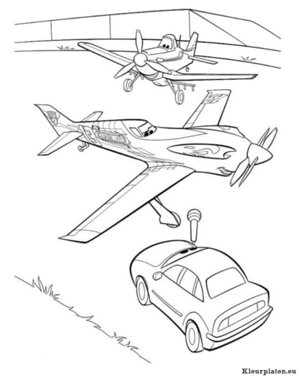 Planes kleurplaten