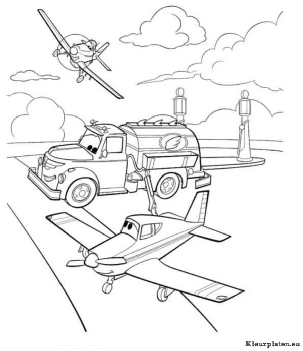 Planes kleurplaten