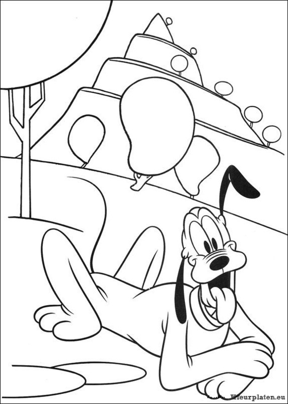 Pluto kleurplaten