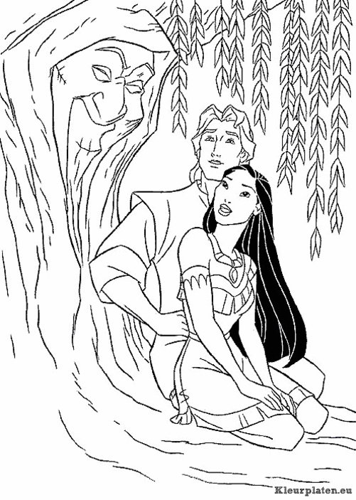 Pocahontas kleurplaten