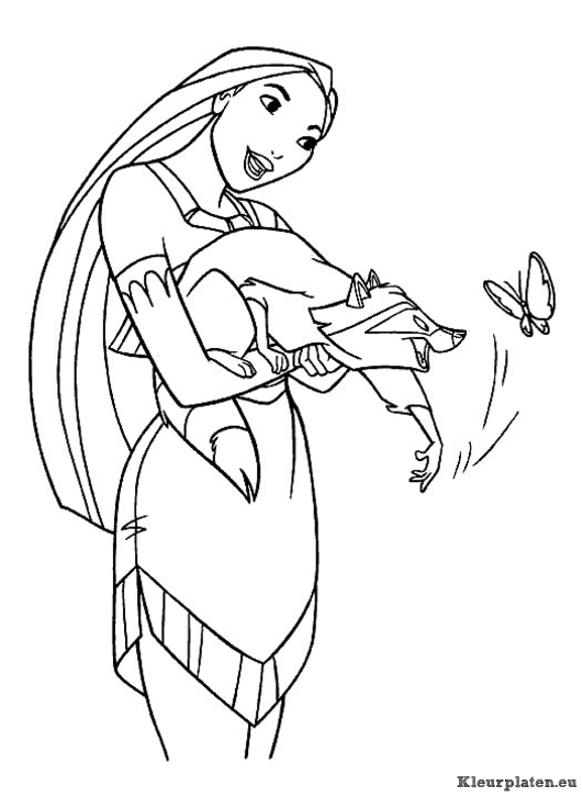 Pocahontas kleurplaten