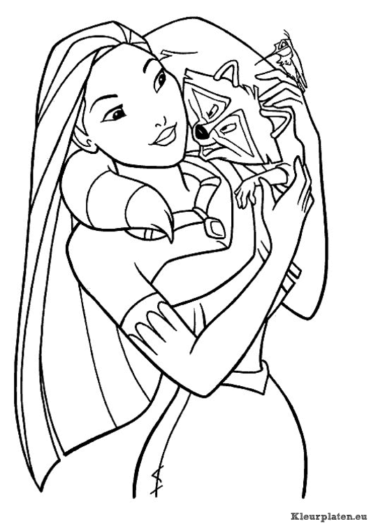 Pocahontas kleurplaten