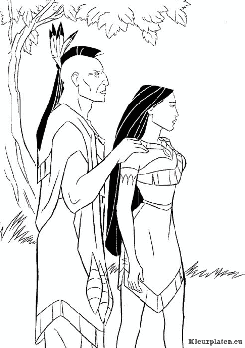 Pocahontas kleurplaten